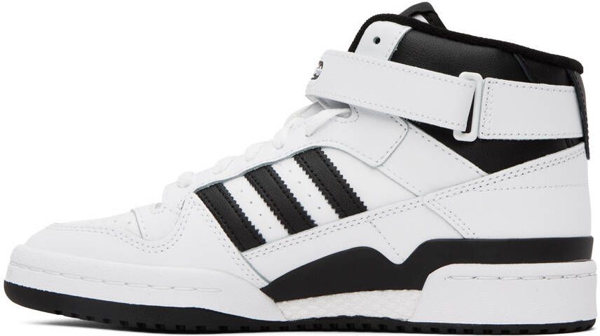 adidas Originals White & Black Forum Mid Sneakers