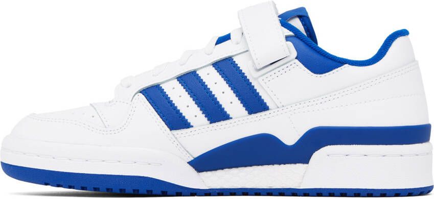 adidas Originals White & Blue Forum Low Sneakers