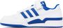 Adidas Originals White & Blue Forum Low Sneakers - Thumbnail 3