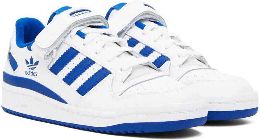 adidas Originals White & Blue Forum Low Sneakers