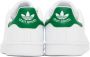 Adidas Originals White & Green Stan Smith Sneakers - Thumbnail 15