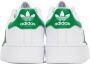 Adidas Originals White & Green Superstar Sneakers - Thumbnail 2