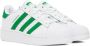 Adidas Originals White & Green Superstar Sneakers - Thumbnail 4