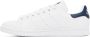 Adidas Originals White & Navy Stan Smith Sneakers - Thumbnail 3