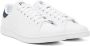 Adidas Originals White & Navy Stan Smith Sneakers - Thumbnail 4