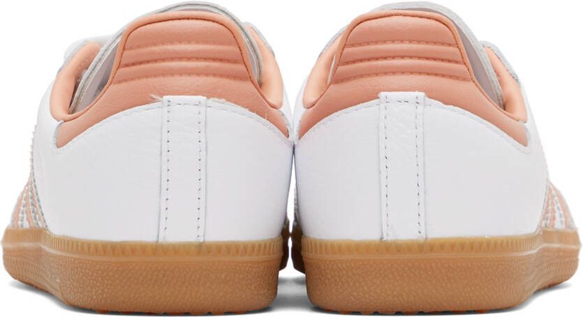 adidas Originals White & Pink Samba OG Sneakers