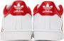 Adidas Originals White & Red Superstar Sneakers - Thumbnail 2