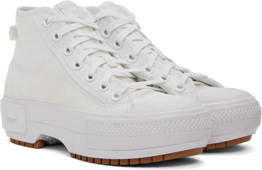 adidas Originals White Nizza Trek Platform Sneakers