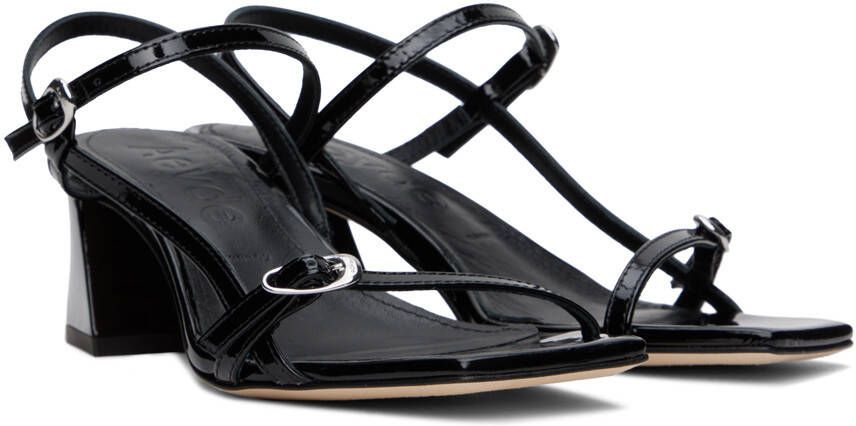 Aeyde Black Greta Heeled Sandals