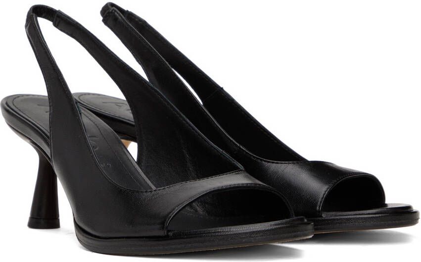 Aeyde Black Miranda Heeled Sandals