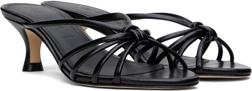 Aeyde Black Olga Heeled Sandals