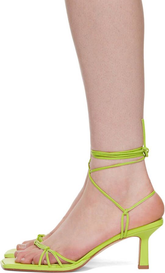 Aeyde Green Roda Heeled Sandals