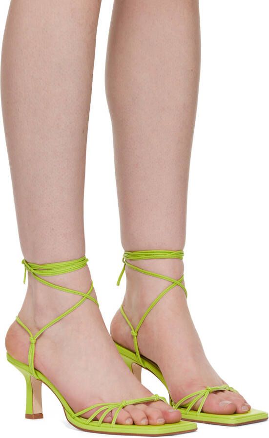 Aeyde Green Roda Heeled Sandals