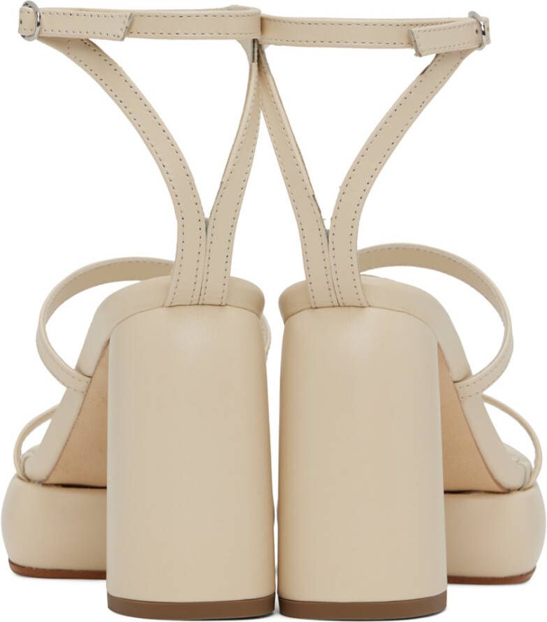 Aeyde Off-White Peggy Heeled Sandals
