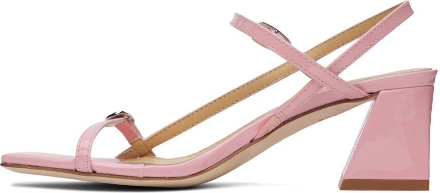 Aeyde Pink Greta Heeled Sandals