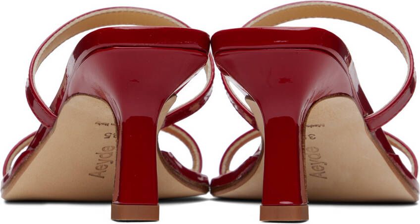 Aeyde Red Margo Heeled Sandals