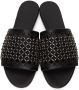 ALAÏA Black Braided Eyelet Sandals - Thumbnail 5