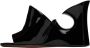 ALAÏA Black Calfskin Sculpture Heeled Sandals - Thumbnail 3