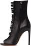 ALAÏA Black Leather Lace-Up Heels - Thumbnail 3