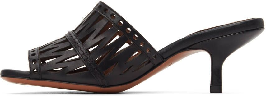 ALAÏA Black Openwork Decoupe Sandals