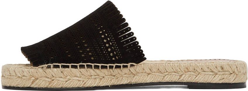 ALAÏA Black Openwork Sandals