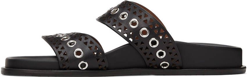 ALAÏA Black Strap Sandals