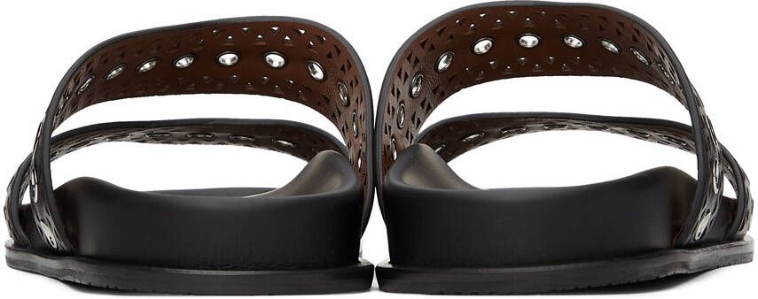 ALAÏA Black Strap Sandals