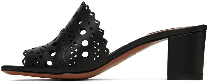 ALAÏA Black Vienne Heeled Sandals