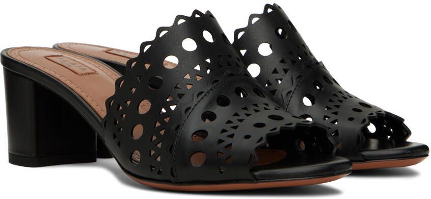 ALAÏA Black Vienne Heeled Sandals