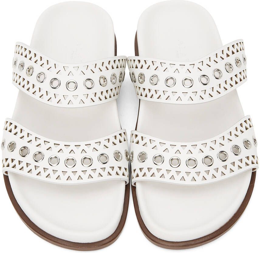 ALAÏA White Strap Sandals