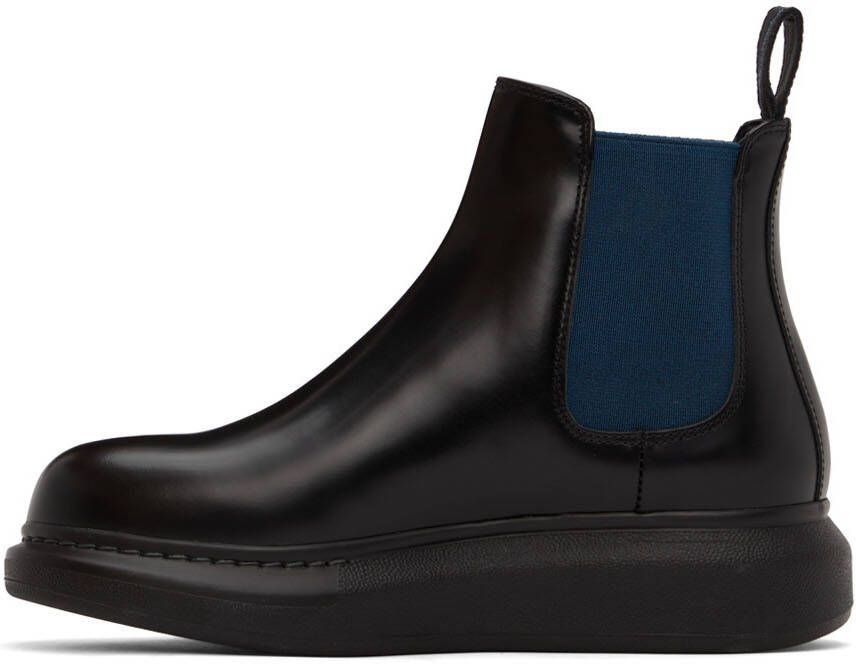 Alexander McQueen Black & Blue Hybrid Ankle Boots
