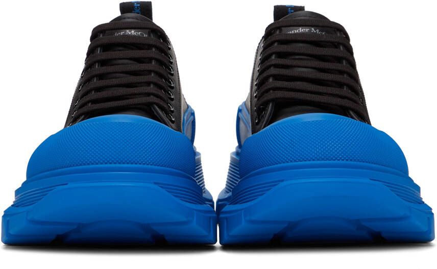 Alexander McQueen Black & Blue Tread Slick Low Sneakers