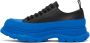 Alexander McQueen Black & Blue Tread Slick Low Sneakers - Thumbnail 3
