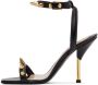 Alexander McQueen Black & Gold Studded Heeled Sandals - Thumbnail 3