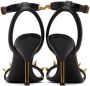 Alexander McQueen Black & Gold Studded Heeled Sandals - Thumbnail 4