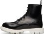 Alexander McQueen Black & Off-White Shiny Liquid Spazzol Boots - Thumbnail 3