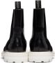 Alexander McQueen Black & Off-White Shiny Liquid Spazzol Boots - Thumbnail 4