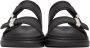 Alexander McQueen Black & Silver Rubber Hybrid Sandals - Thumbnail 2