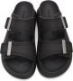 Alexander McQueen Black & Silver Rubber Hybrid Sandals - Thumbnail 4