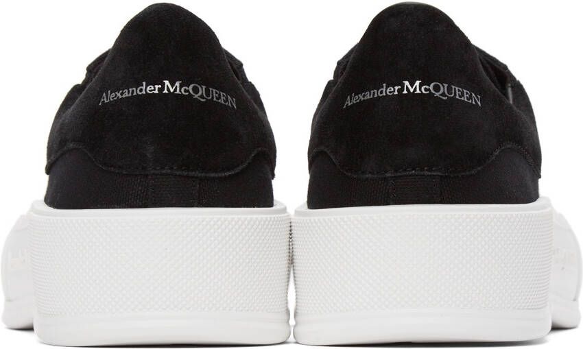 Alexander McQueen Black & White Deck Plimsoll Sneakers