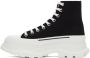 Alexander McQueen Black & White High Tread Slick Sneakers - Thumbnail 3