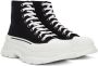 Alexander McQueen Black & White High Tread Slick Sneakers - Thumbnail 4