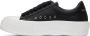 Alexander McQueen Black & White Leather Deck Plimsoll Sneakers - Thumbnail 3