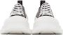 Alexander McQueen Black & White Leather Tread Slick Sneakers - Thumbnail 2