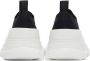 Alexander McQueen Black & White Low Tread Slick Sneakers - Thumbnail 2