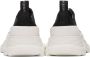 Alexander McQueen Black & White Slick Sneakers - Thumbnail 2