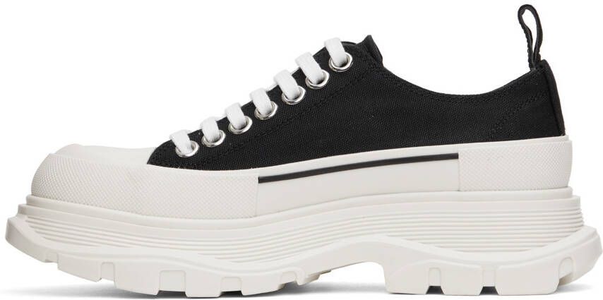 Alexander McQueen Black & White Slick Sneakers
