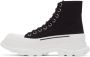 Alexander McQueen Black & White Tread Slick High Sneakers - Thumbnail 3