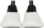 Alexander McQueen Black & White Tread Slick Sneakers - Thumbnail 2