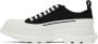 Alexander McQueen Black & White Tread Slick Sneakers - Thumbnail 3